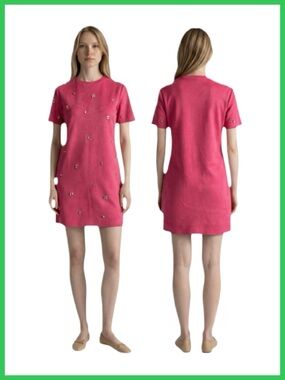 ZARA Faux Suede Mini Shift Dress